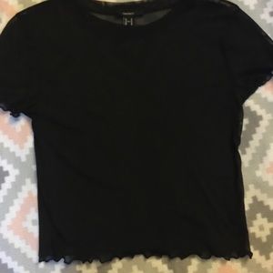 Black see through shirt